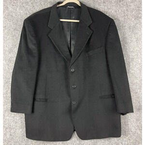 Todays Man Cashmere Blazer Jacket Mens 50R Black Italian Lanificio del Casentino